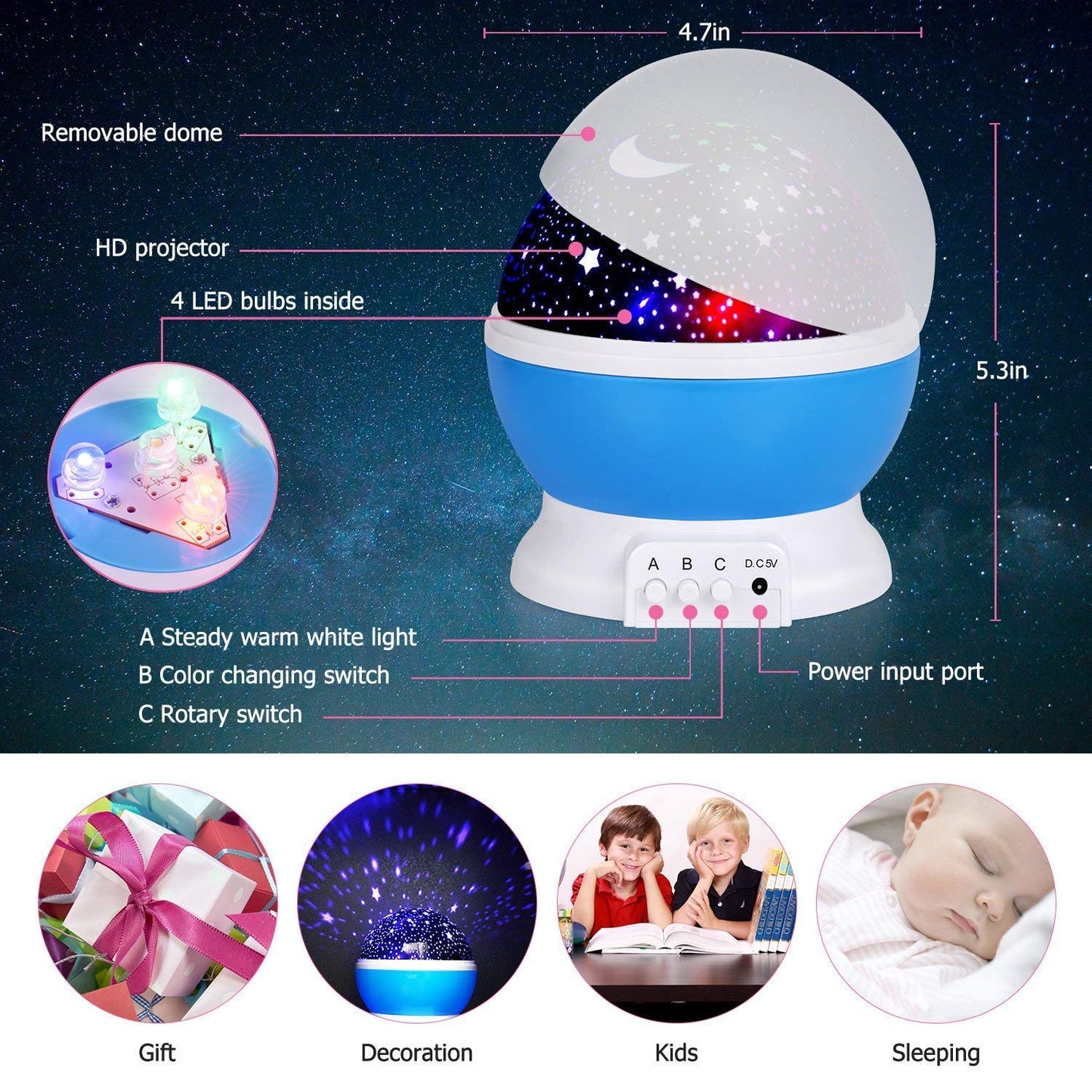 Moon Night Light Lamp